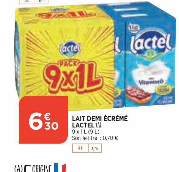 lait demi-écrémé lactel
