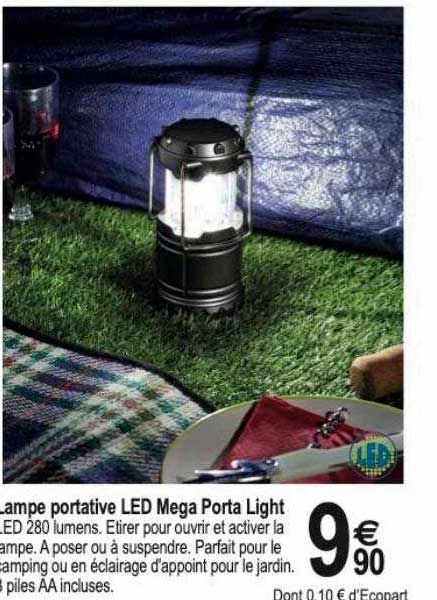 lampe portative led méga porta light