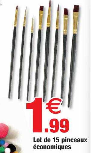 lot de 15 pinceaux économiques
