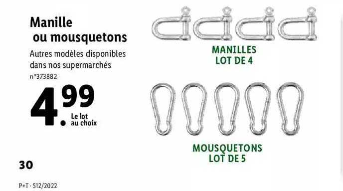 manille ou mousquetons