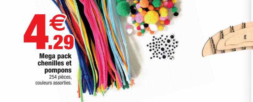 mega pack chenilles et pompons