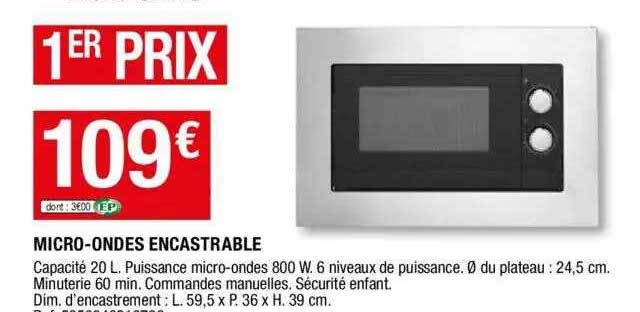 micro-ondes encastrable