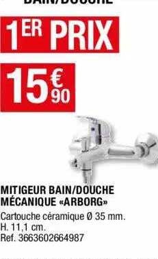 mitigeur bain-douche mécanique «arborg»