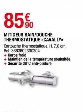 mitigeur bain-douche thermostatique «cavally»