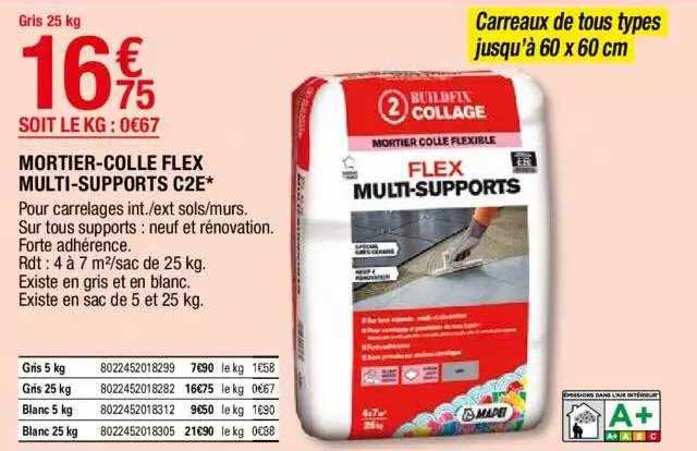 mortier-colle flex multi-supports c2e