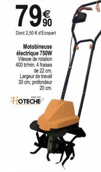 Motobineuse électrique 750w Hoteche