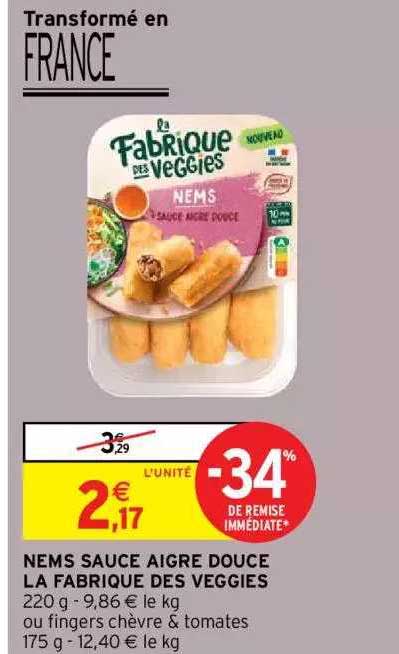 nems sauce aigre douce la fabrique des veggies