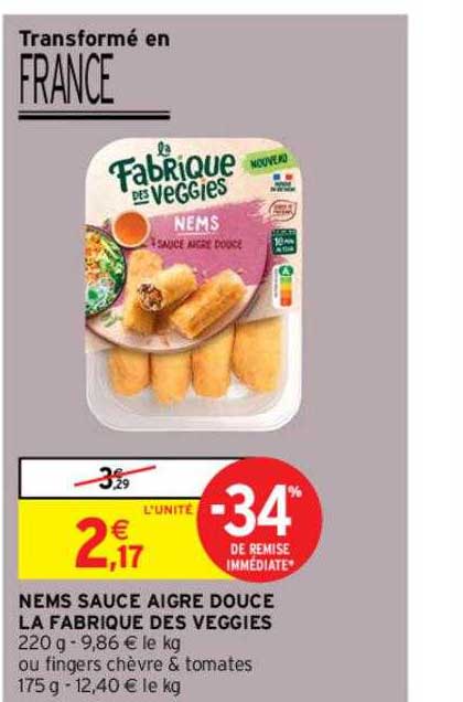 nems sauce aigre douce la fabrique des veggies