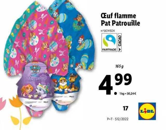 oeuf flamme pat patrouille