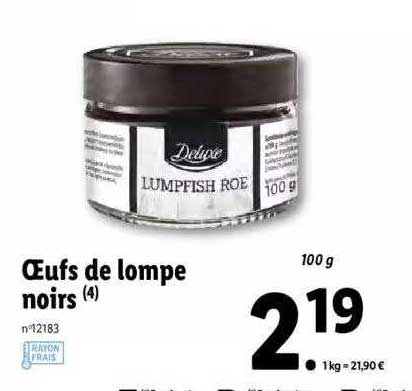 oeufs de lompe noirs deluxe