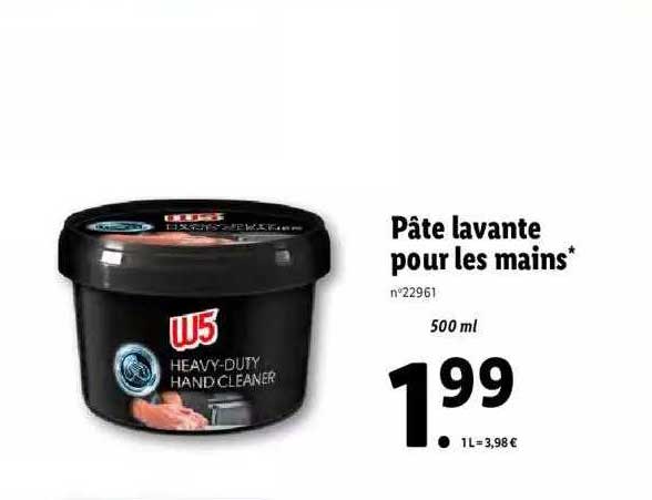pâte lavante pour les mains w5