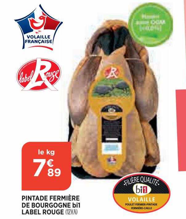 Pintade Fermière De Bourgogne Bi1 Label Rouge