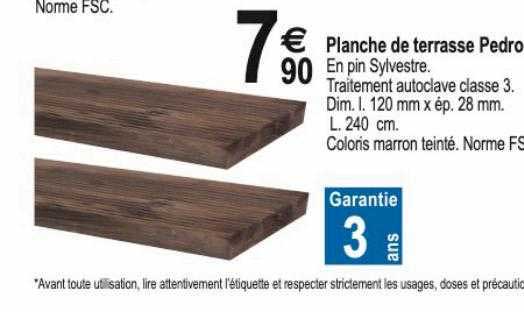 planche de terrasse pedro