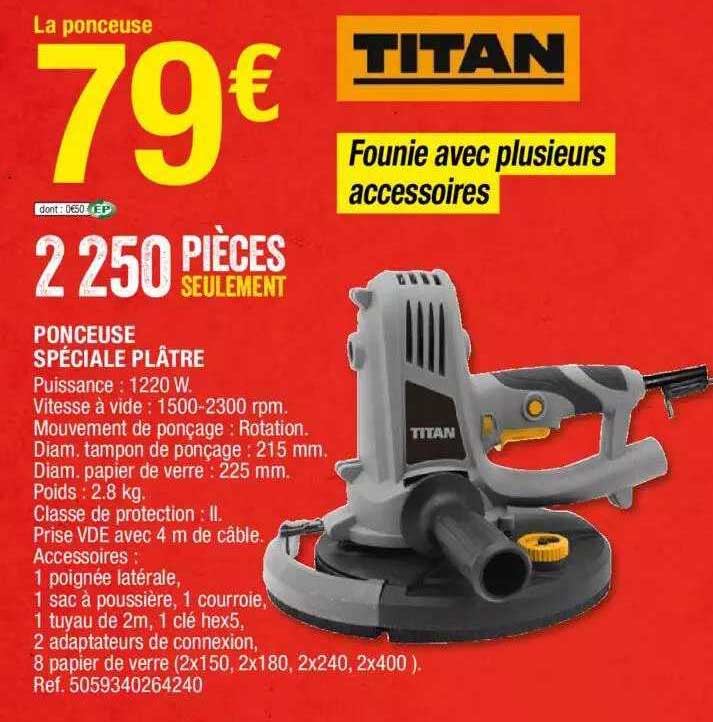 Ponceuse Spéciale Plâtre Titan