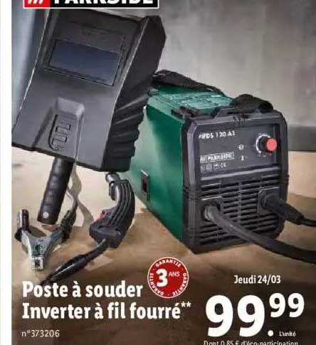 poste à souder inverter à fil fourré