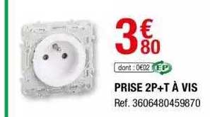 prise 2p+t à vis