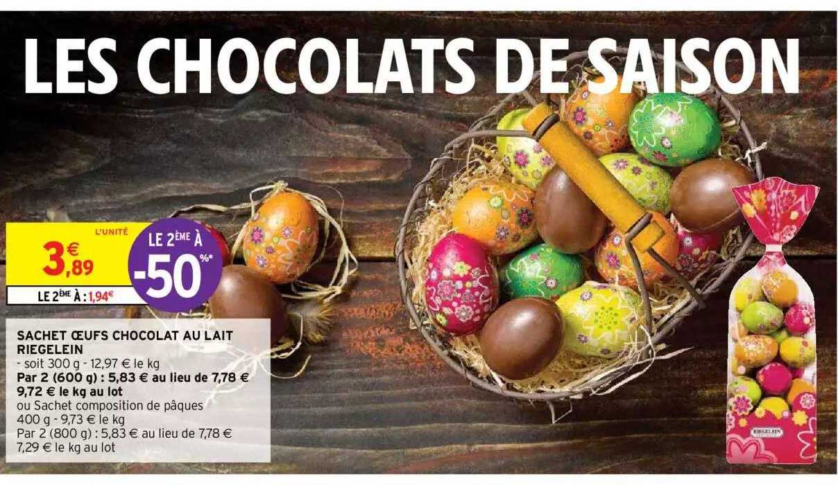 Sachet Oeufs Chocolat Au Lait Riegelein