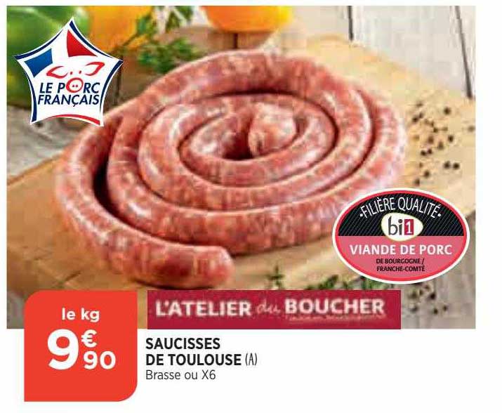 saucisses de toulouse l'atelier du boucher