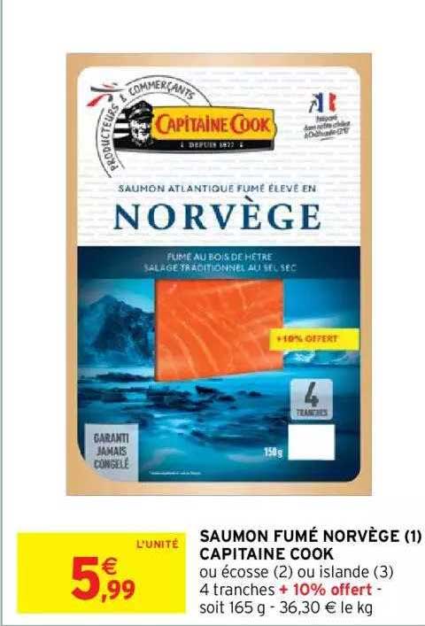 Saumon Fumé Norvège Capitaine Cook