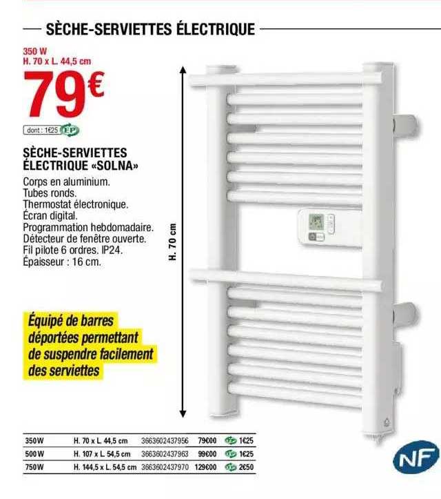 sèche-serviettes électrique «solna»