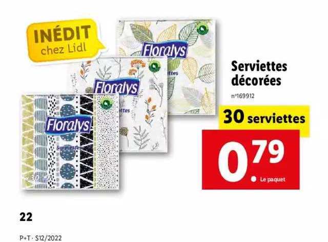 serviettes décorées floralys