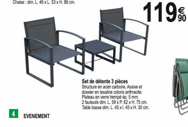 set de détente 3 pièces