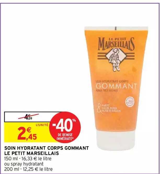Soin Hydratant Corps Gommant Le Petit Marseillais
