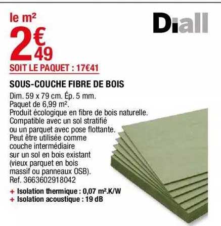 sous-couche fibre de bois diall