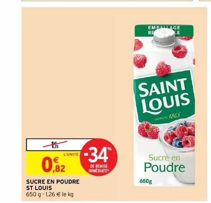 sucre en poudre st louis