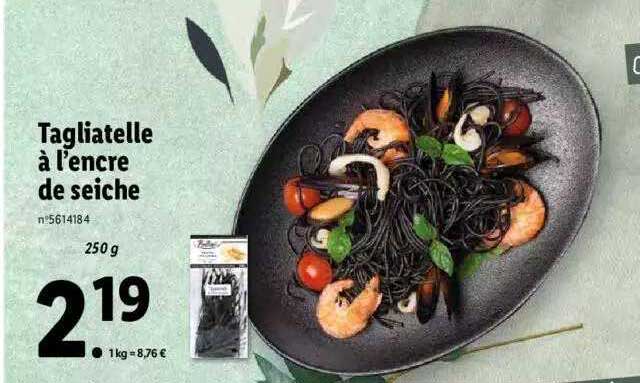 tagliatelle à l'encre de seiche