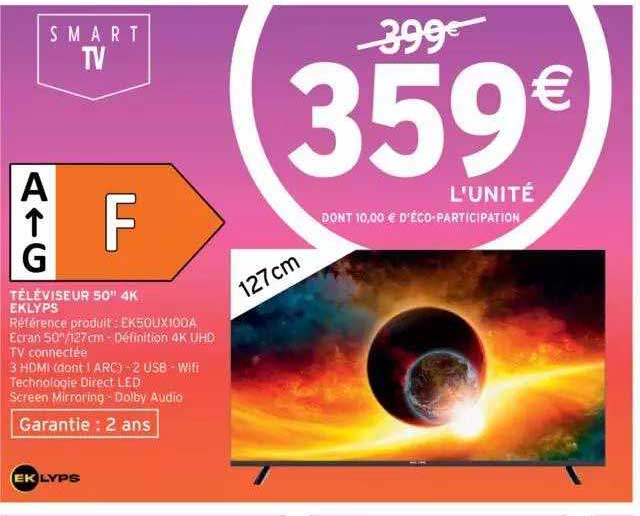 Téléviseur 50" 4k Eklyps