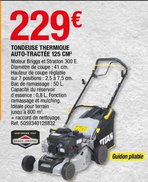tondeuse thermique auto-tractée 125 cm3