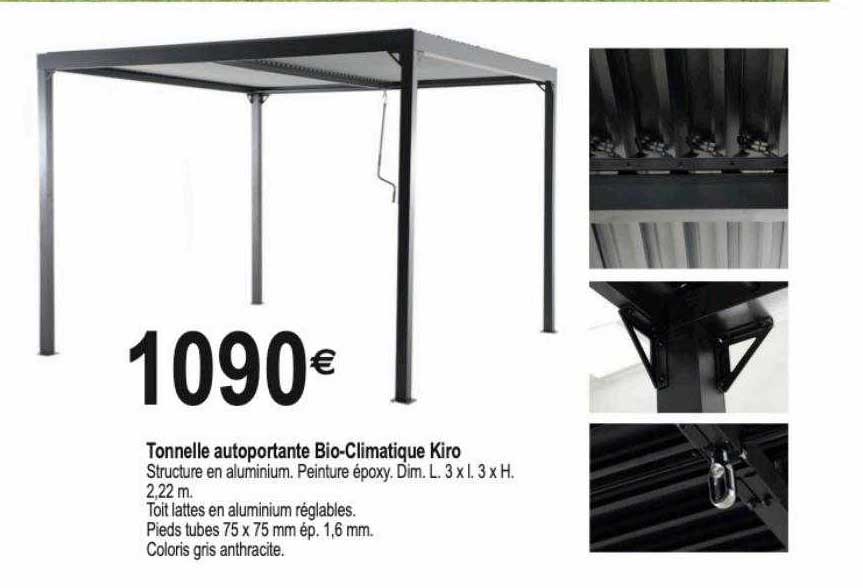 Tonnelle Autoportante Bio-climatique Kiro