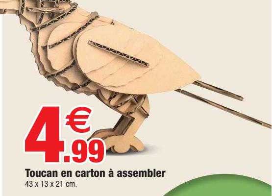toucan en carton à assembler