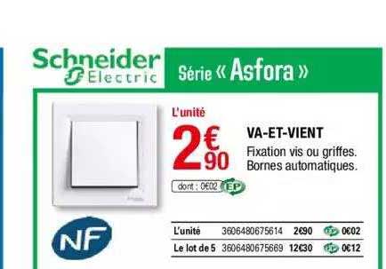 va-et-vien série «asfora» schneider electric