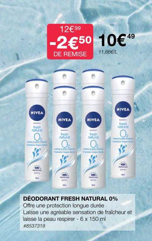 déodorant fresh natural 0% nivea