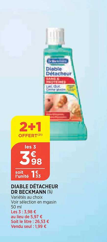 Diable Détacheur Dr Beckmann