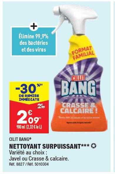 nettoyant surpuissant cilit bang