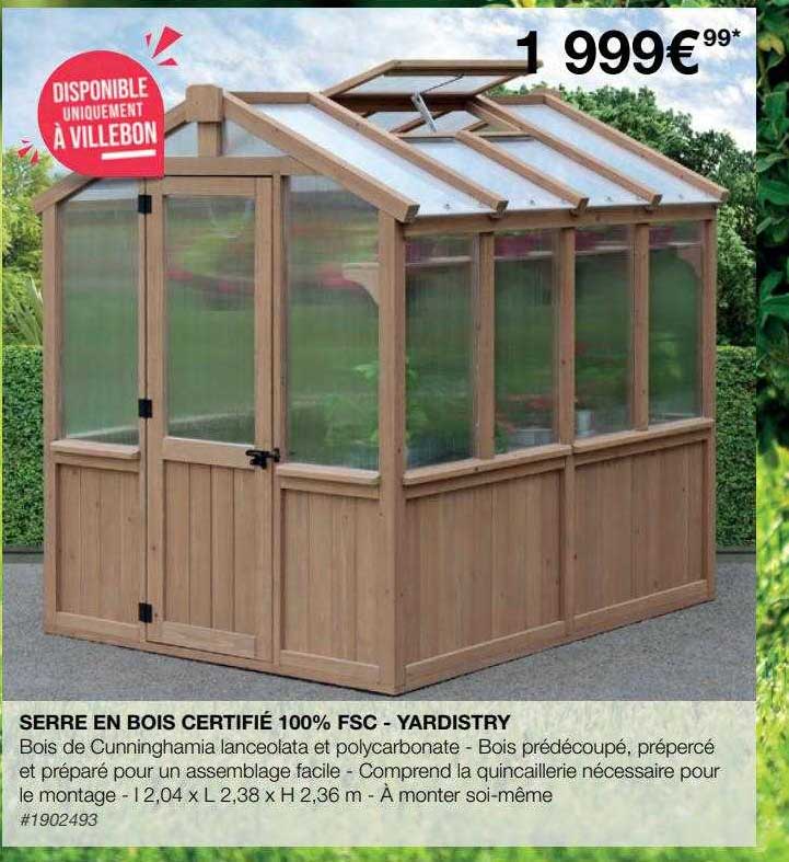 serre en bois certifié 100% fsc - yardistry