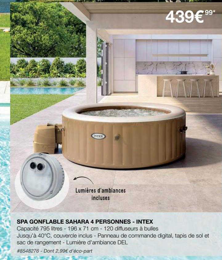 Spa Gonflable Sahara 4 Personnes - Intex