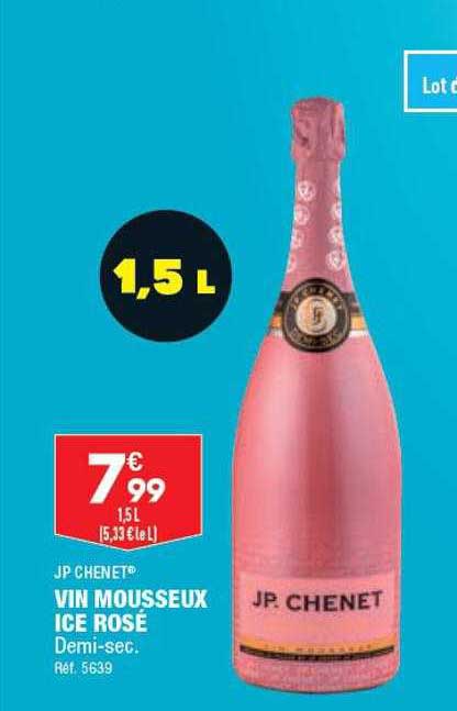 vin mousseux ice rosé jp chenet