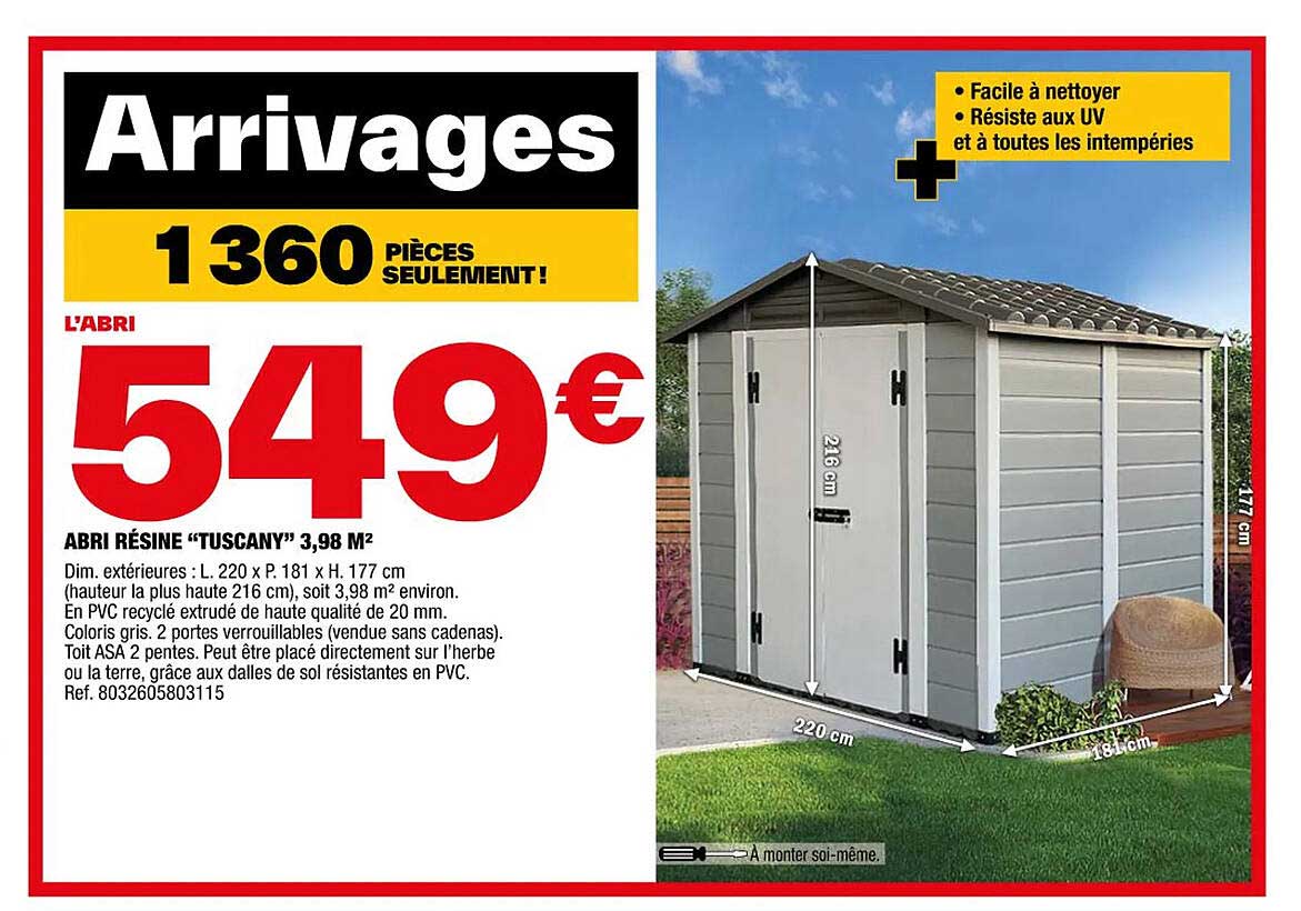 Abri Résine "tuscany" 3,98 M²