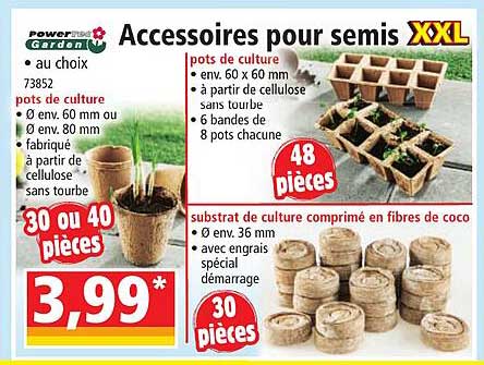 Accessoires Pour Semis Xxl Powertec Garden