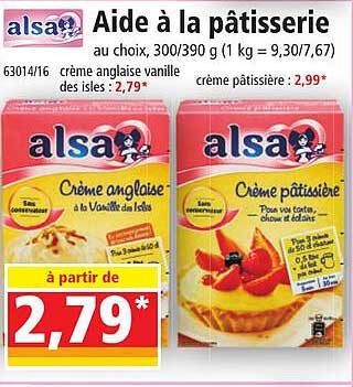 Aide à La Pâtisserie Alsa