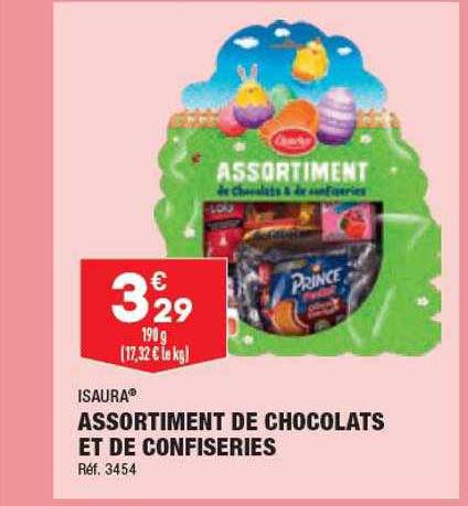 assortiment de chocolats et de confiseries isaura