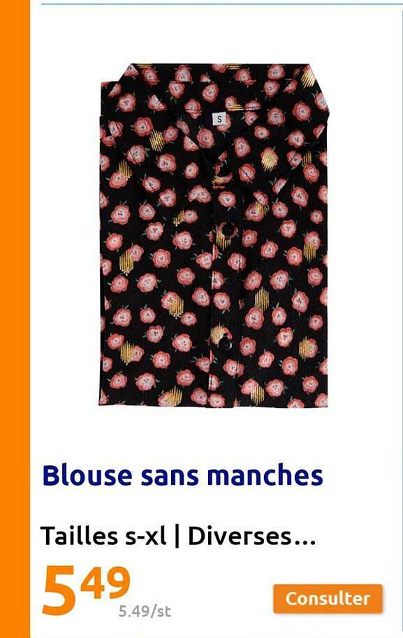 blouse sans manches