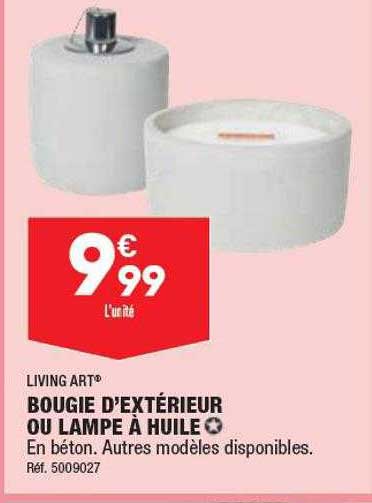 bougie d'extérieur ou lampe à huile living art