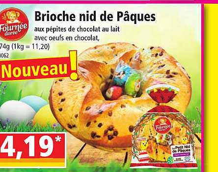 brioche nid de pâques la fournée dorée