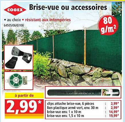 brise-vue ou accessoires cogex