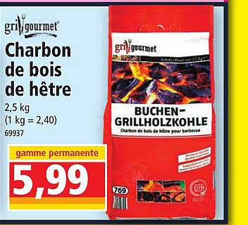 Charbon De Bois De Hêtre Gril Gourmet